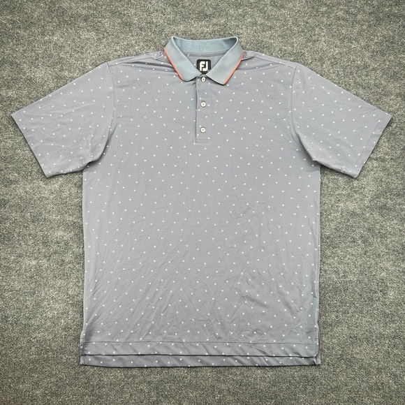 FootJoy Other - Footjoy Shirt Mens L Gray Push Play Print Golf Performance Stretch Casual